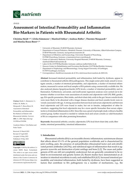 the intestinal permeability test in spondiloarthritis pdf|[PDF] Intestinal permeability in spondyloarthritis and rheumatoid .